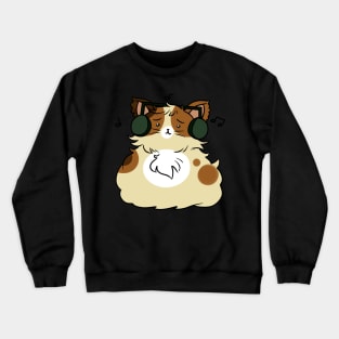 Round Boi Kitty with Headphones Crewneck Sweatshirt